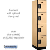 15" Wide Four Tier Designer Wood Locker - 1 Wide - 6 Feet High - 21" Deep by Salsbury