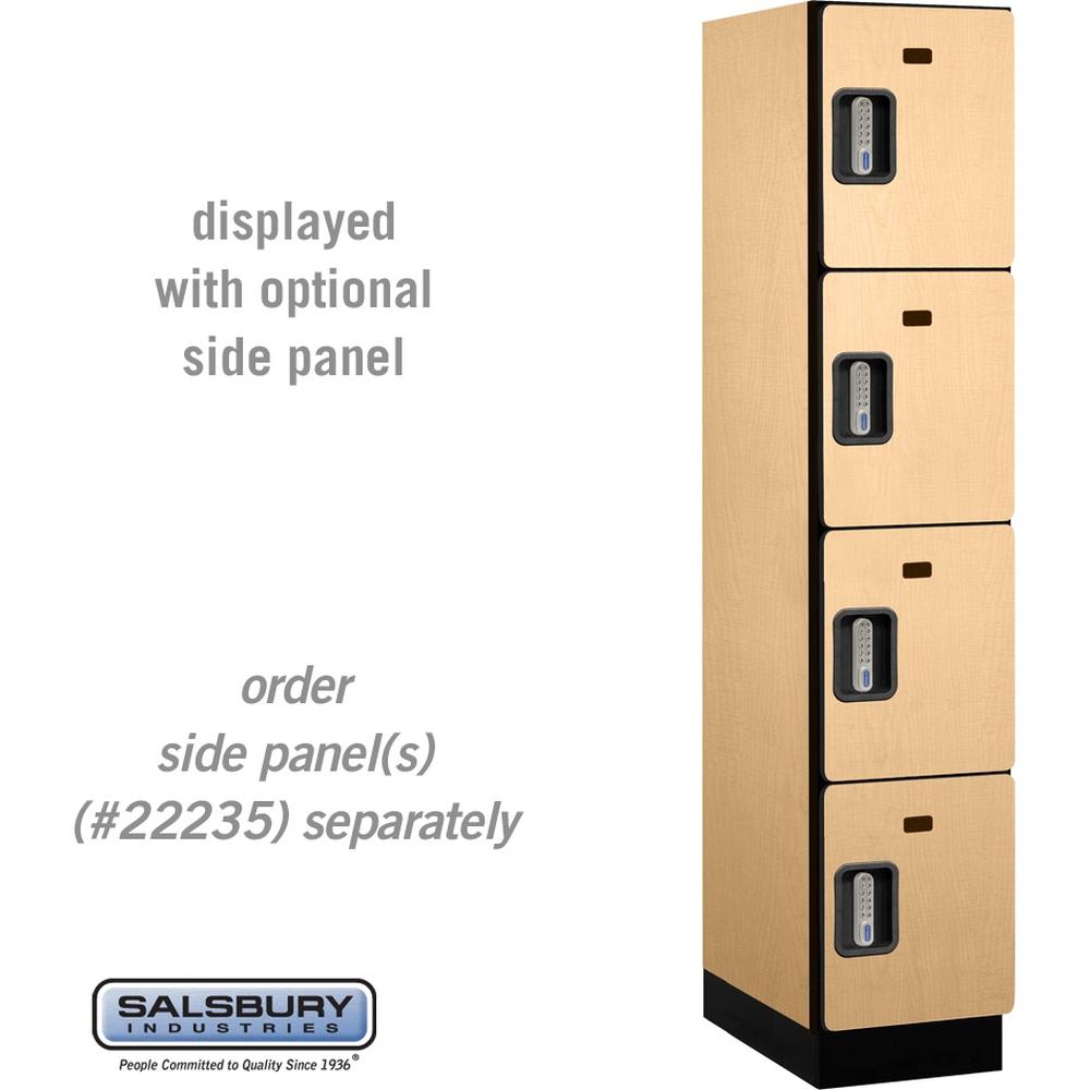 15" Wide Four Tier Designer Wood Locker - 1 Wide - 6 Feet High - 21" Deep by Salsbury