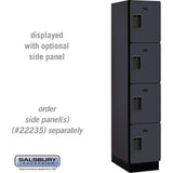 15" Wide Four Tier Designer Wood Locker - 1 Wide - 6 Feet High - 21" Deep by Salsbury