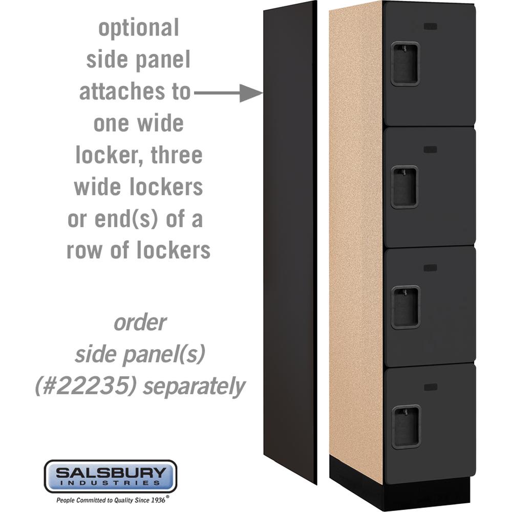 15" Wide Four Tier Designer Wood Locker - 1 Wide - 6 Feet High - 21" Deep by Salsbury
