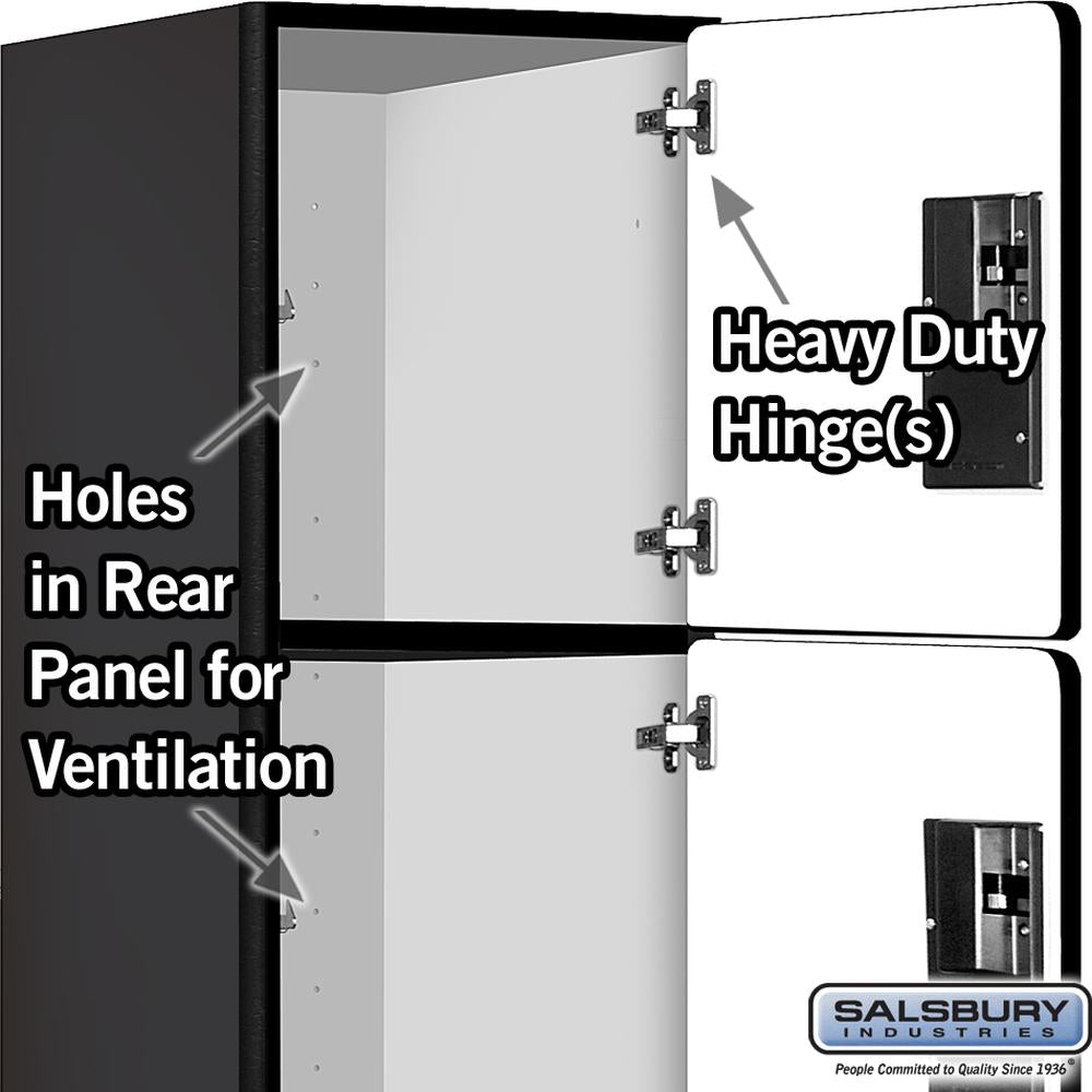 15" Wide Four Tier Designer Wood Locker - 1 Wide - 6 Feet High - 21" Deep by Salsbury
