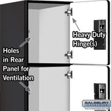 15" Wide Four Tier Designer Wood Locker - 1 Wide - 6 Feet High - 21" Deep by Salsbury