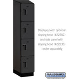 15" Wide Four Tier Designer Wood Locker - 1 Wide - 6 Feet High - 21" Deep by Salsbury