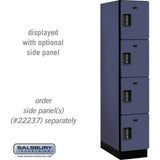 15" Wide Four Tier Designer Wood Locker - 1 Wide - 6 Feet High - 24" Deep by Salsbury