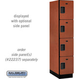 15" Wide Four Tier Designer Wood Locker - 1 Wide - 6 Feet High - 24" Deep by Salsbury