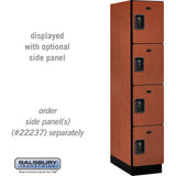 15" Wide Four Tier Designer Wood Locker - 1 Wide - 6 Feet High - 24" Deep by Salsbury
