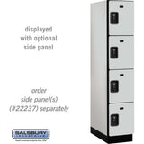 15" Wide Four Tier Designer Wood Locker - 1 Wide - 6 Feet High - 24" Deep by Salsbury