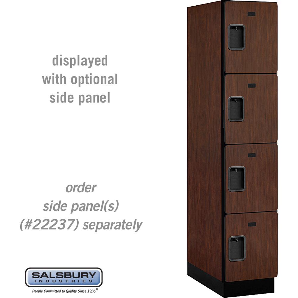 15" Wide Four Tier Designer Wood Locker - 1 Wide - 6 Feet High - 24" Deep by Salsbury