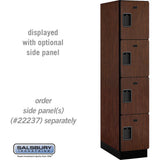 15" Wide Four Tier Designer Wood Locker - 1 Wide - 6 Feet High - 24" Deep by Salsbury