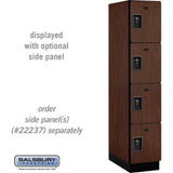 15" Wide Four Tier Designer Wood Locker - 1 Wide - 6 Feet High - 24" Deep by Salsbury