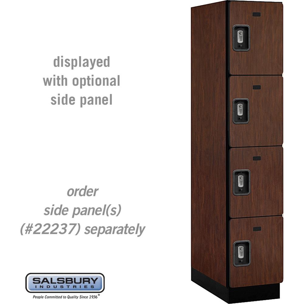 15" Wide Four Tier Designer Wood Locker - 1 Wide - 6 Feet High - 24" Deep by Salsbury