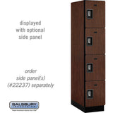 15" Wide Four Tier Designer Wood Locker - 1 Wide - 6 Feet High - 24" Deep by Salsbury