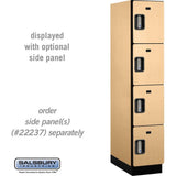 15" Wide Four Tier Designer Wood Locker - 1 Wide - 6 Feet High - 24" Deep by Salsbury