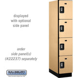 15" Wide Four Tier Designer Wood Locker - 1 Wide - 6 Feet High - 24" Deep by Salsbury