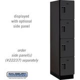 15" Wide Four Tier Designer Wood Locker - 1 Wide - 6 Feet High - 24" Deep by Salsbury