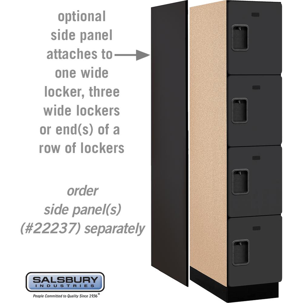 15" Wide Four Tier Designer Wood Locker - 1 Wide - 6 Feet High - 24" Deep by Salsbury