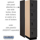 15" Wide Four Tier Designer Wood Locker - 1 Wide - 6 Feet High - 24" Deep by Salsbury