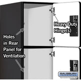 15" Wide Four Tier Designer Wood Locker - 1 Wide - 6 Feet High - 24" Deep by Salsbury