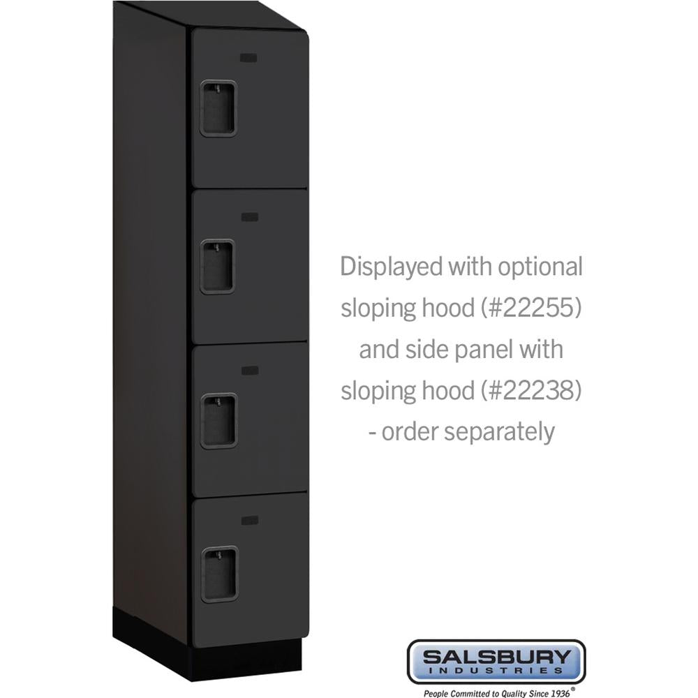 15" Wide Four Tier Designer Wood Locker - 1 Wide - 6 Feet High - 24" Deep by Salsbury