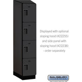 15" Wide Four Tier Designer Wood Locker - 1 Wide - 6 Feet High - 24" Deep by Salsbury