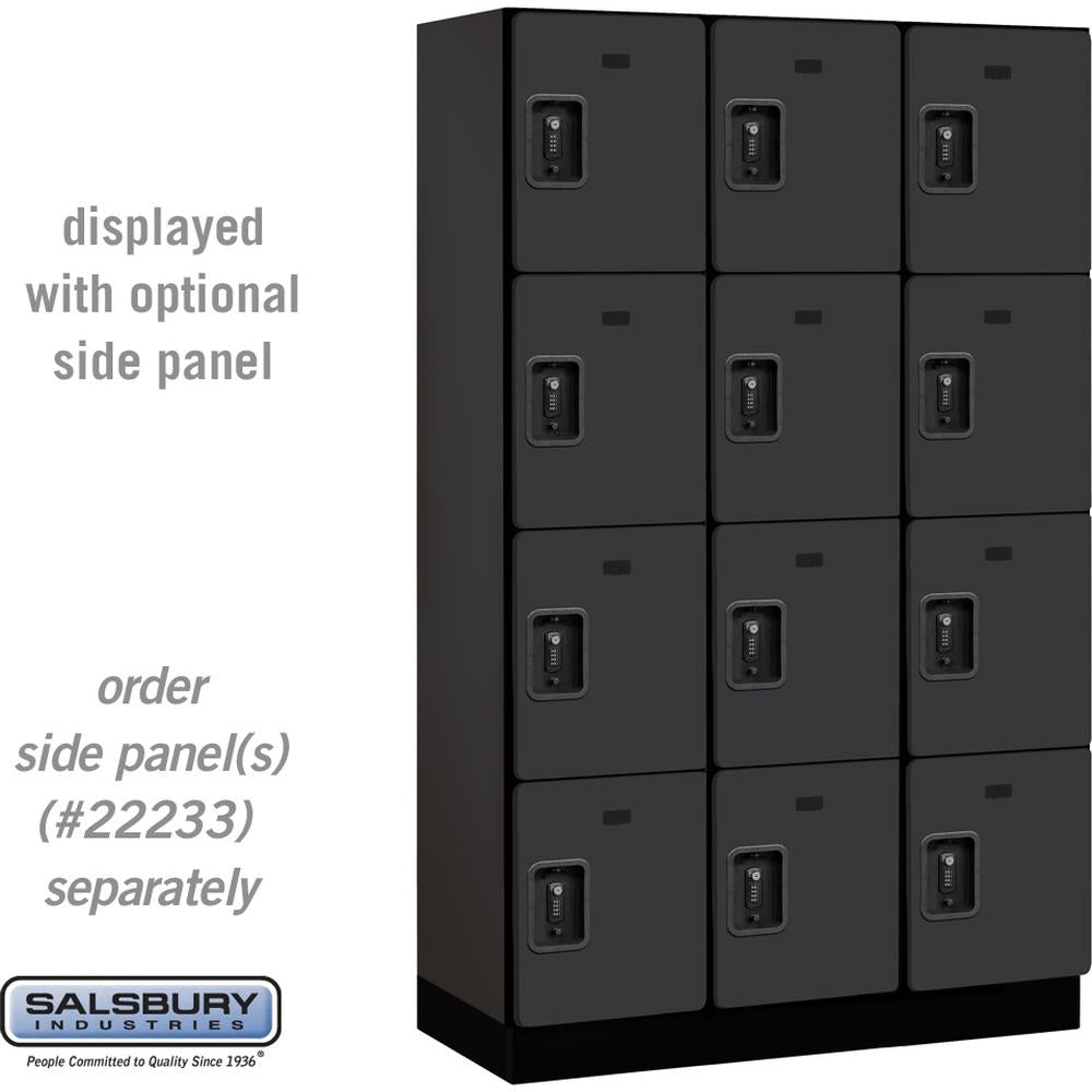 15" Wide Four Tier Designer Wood Locker - 3 Wide - 6 Feet High - 18" Deep by Salsbury