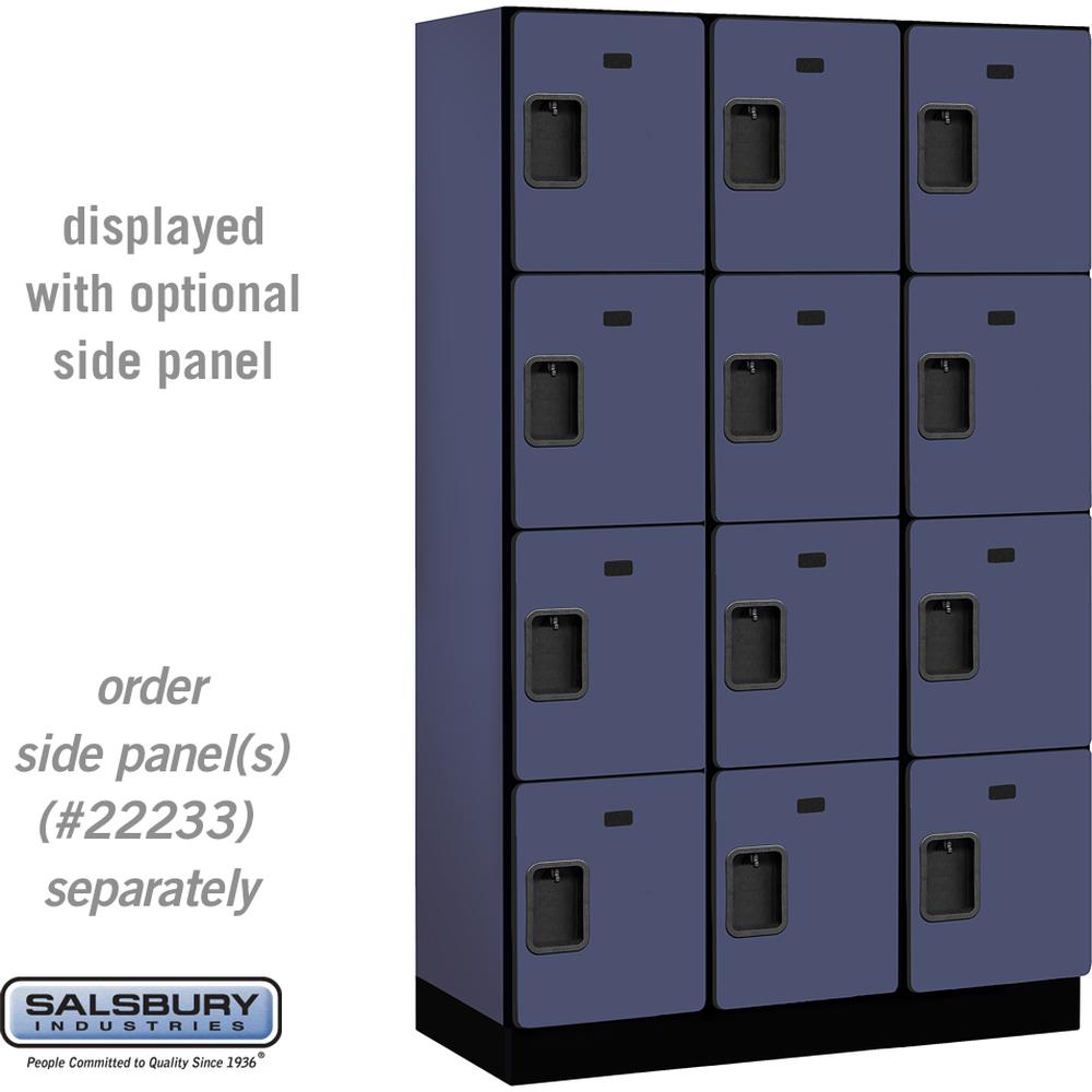 15" Wide Four Tier Designer Wood Locker - 3 Wide - 6 Feet High - 18" Deep by Salsbury