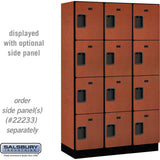 15" Wide Four Tier Designer Wood Locker - 3 Wide - 6 Feet High - 18" Deep by Salsbury