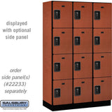 15" Wide Four Tier Designer Wood Locker - 3 Wide - 6 Feet High - 18" Deep by Salsbury