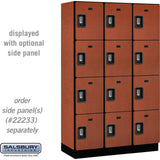 15" Wide Four Tier Designer Wood Locker - 3 Wide - 6 Feet High - 18" Deep by Salsbury