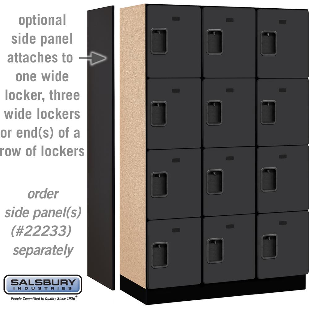 15" Wide Four Tier Designer Wood Locker - 3 Wide - 6 Feet High - 18" Deep by Salsbury