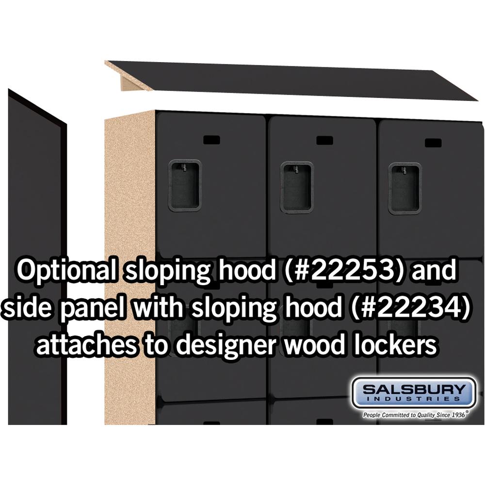 15" Wide Four Tier Designer Wood Locker - 3 Wide - 6 Feet High - 18" Deep by Salsbury