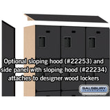 15" Wide Four Tier Designer Wood Locker - 3 Wide - 6 Feet High - 18" Deep by Salsbury