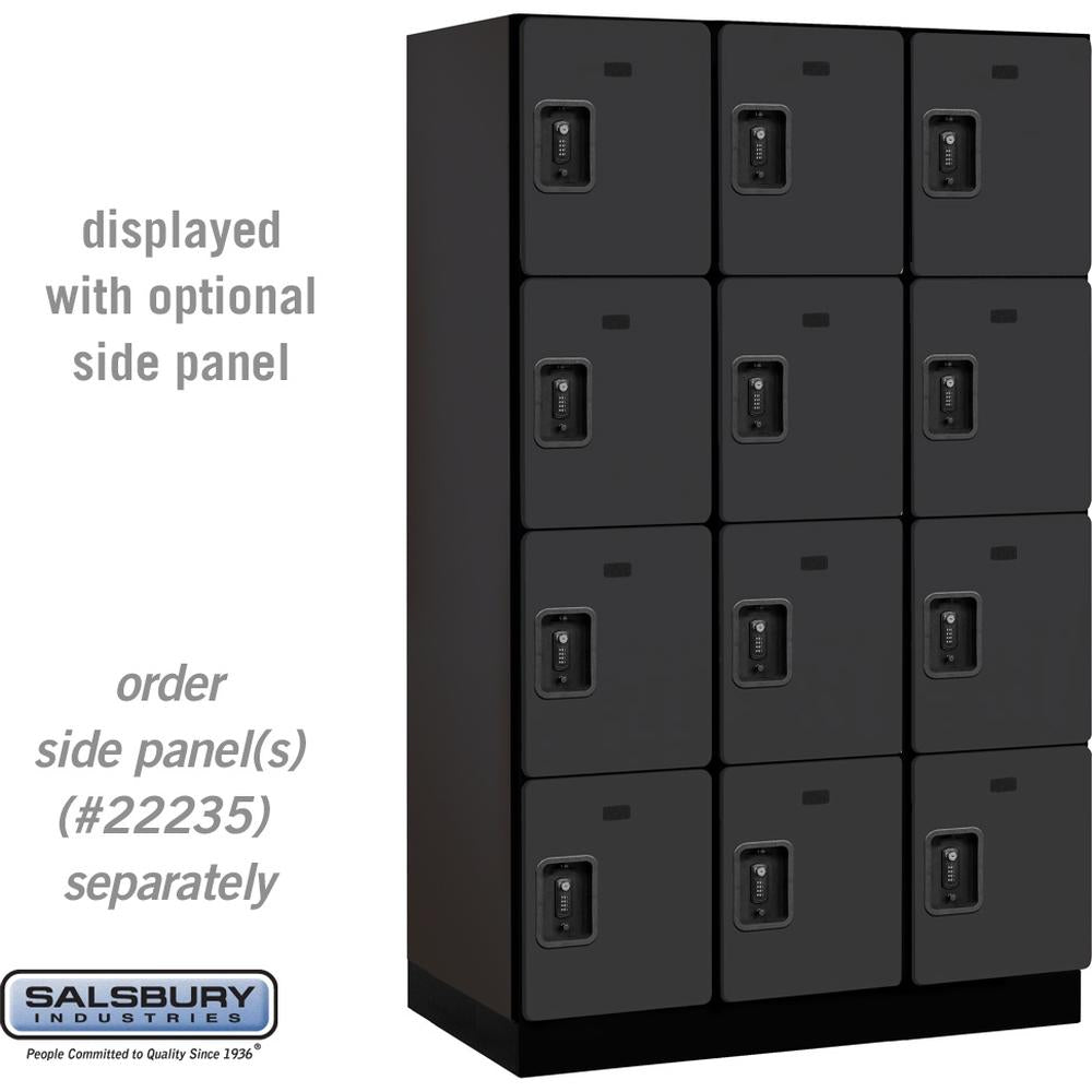 15" Wide Four Tier Designer Wood Locker - 3 Wide - 6 Feet High - 21" Deep by Salsbury