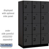 15" Wide Four Tier Designer Wood Locker - 3 Wide - 6 Feet High - 21" Deep by Salsbury