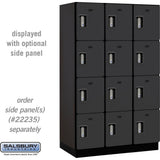 15" Wide Four Tier Designer Wood Locker - 3 Wide - 6 Feet High - 21" Deep by Salsbury