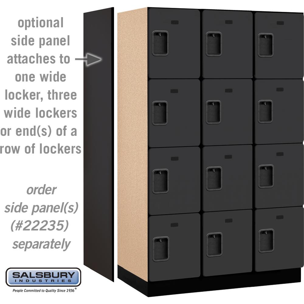 15" Wide Four Tier Designer Wood Locker - 3 Wide - 6 Feet High - 21" Deep by Salsbury