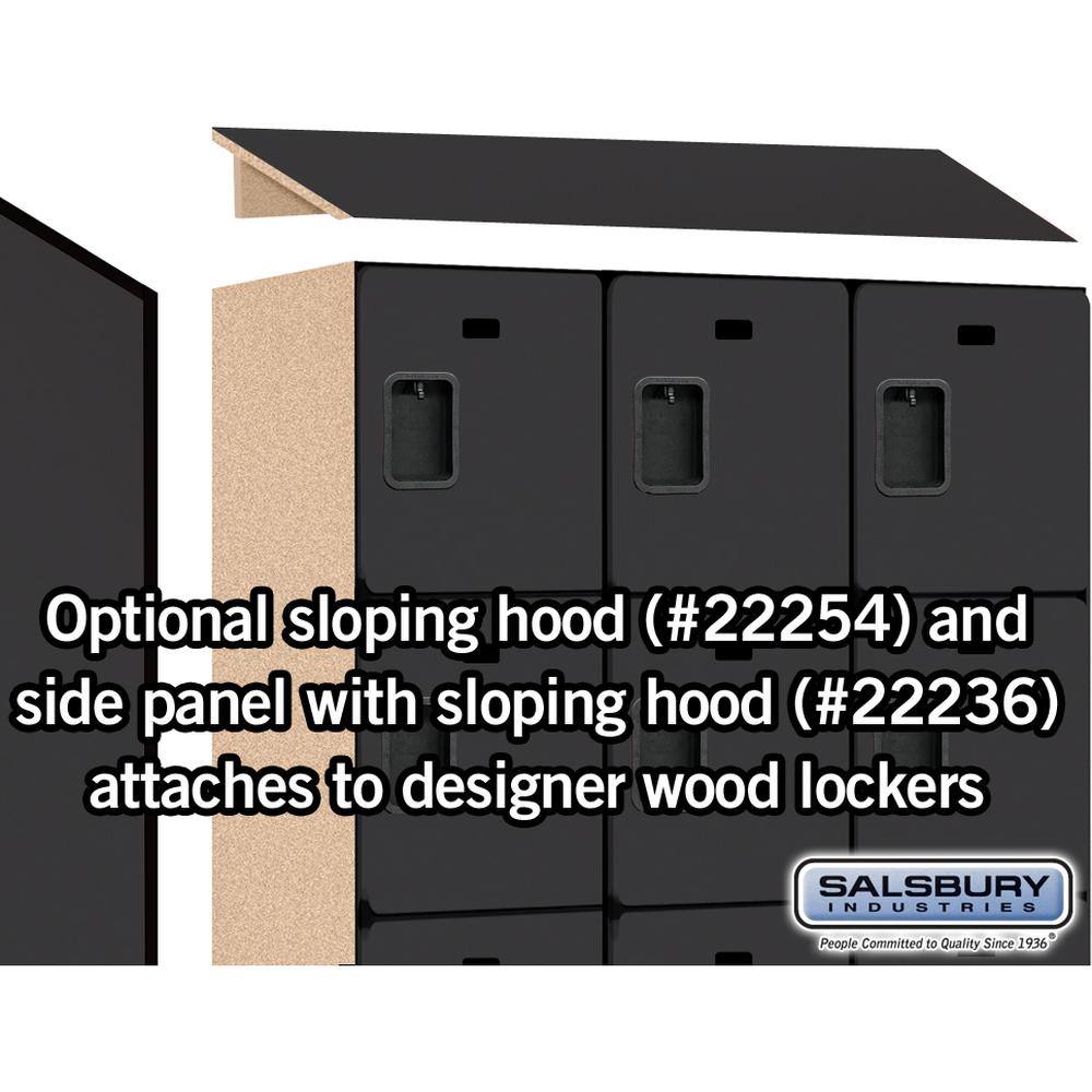 15" Wide Four Tier Designer Wood Locker - 3 Wide - 6 Feet High - 21" Deep by Salsbury