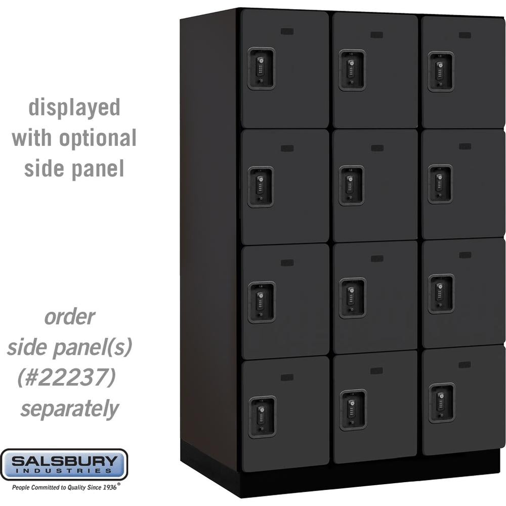 15" Wide Four Tier Designer Wood Locker - 3 Wide - 6 Feet High - 24" Deep by Salsbury