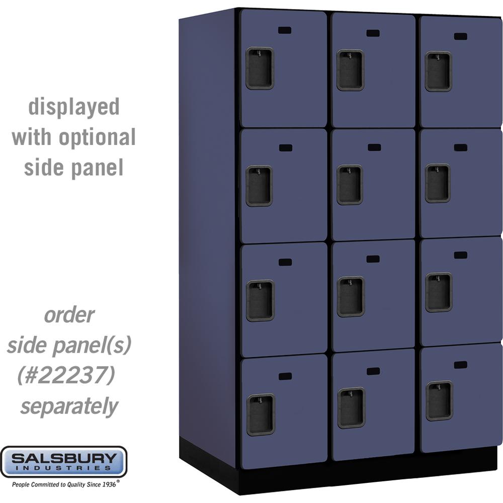 15" Wide Four Tier Designer Wood Locker - 3 Wide - 6 Feet High - 24" Deep by Salsbury