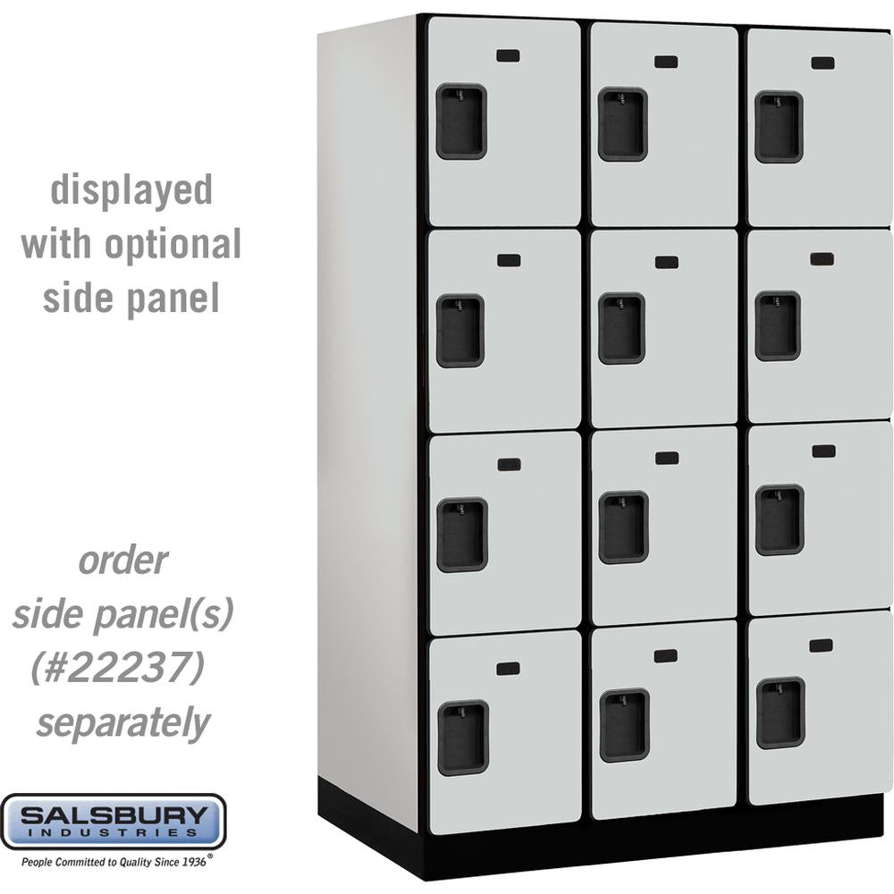 15" Wide Four Tier Designer Wood Locker - 3 Wide - 6 Feet High - 24" Deep by Salsbury
