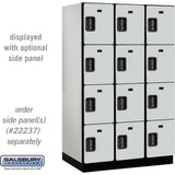 15" Wide Four Tier Designer Wood Locker - 3 Wide - 6 Feet High - 24" Deep by Salsbury