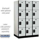 15" Wide Four Tier Designer Wood Locker - 3 Wide - 6 Feet High - 24" Deep by Salsbury