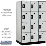 15" Wide Four Tier Designer Wood Locker - 3 Wide - 6 Feet High - 24" Deep by Salsbury