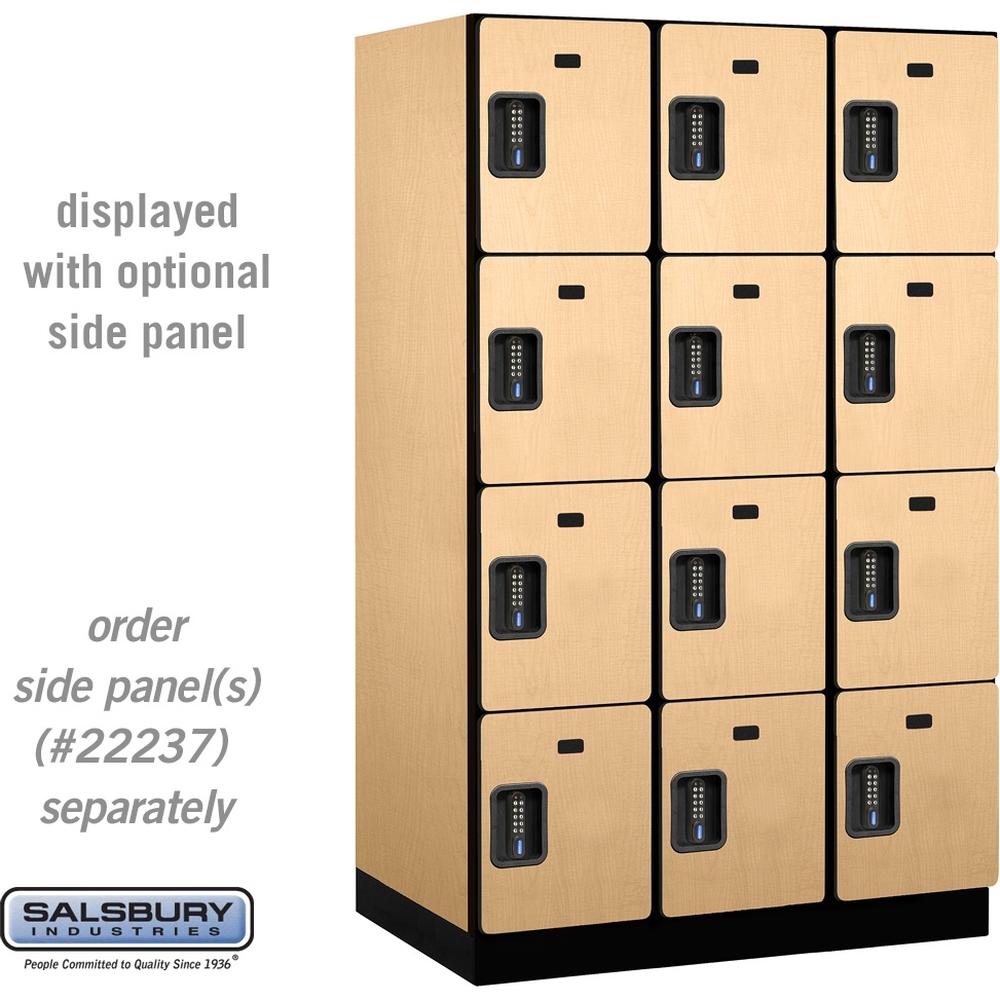 15" Wide Four Tier Designer Wood Locker - 3 Wide - 6 Feet High - 24" Deep by Salsbury