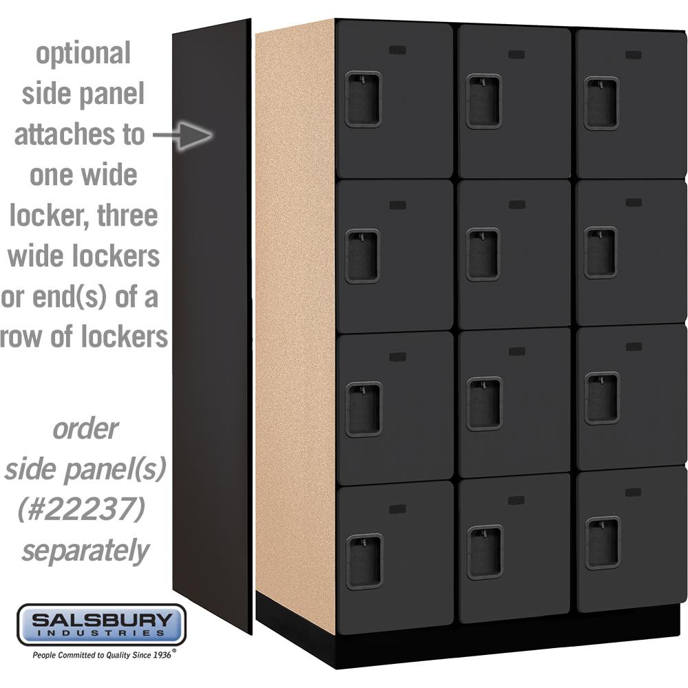 15" Wide Four Tier Designer Wood Locker - 3 Wide - 6 Feet High - 24" Deep by Salsbury