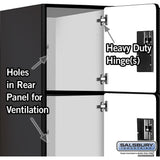 15" Wide Four Tier Designer Wood Locker - 3 Wide - 6 Feet High - 24" Deep by Salsbury