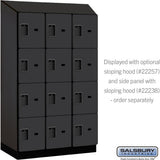 15" Wide Four Tier Designer Wood Locker - 3 Wide - 6 Feet High - 24" Deep by Salsbury