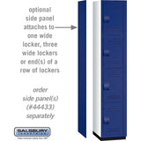 15" Wide Four Tier Heavy Duty Plastic Locker - 1 Wide - 6 Feet High - 18" Deep by Salsbury