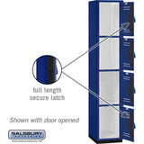 15" Wide Four Tier Heavy Duty Plastic Locker - 1 Wide - 6 Feet High - 18" Deep by Salsbury