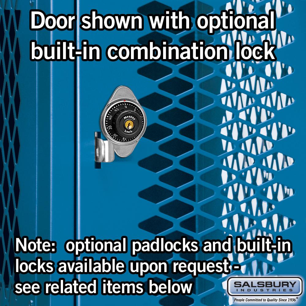 15" Wide Four Tier Vented Metal Locker - 1 Wide - 6 Feet High - 18" Deep by Salsbury
